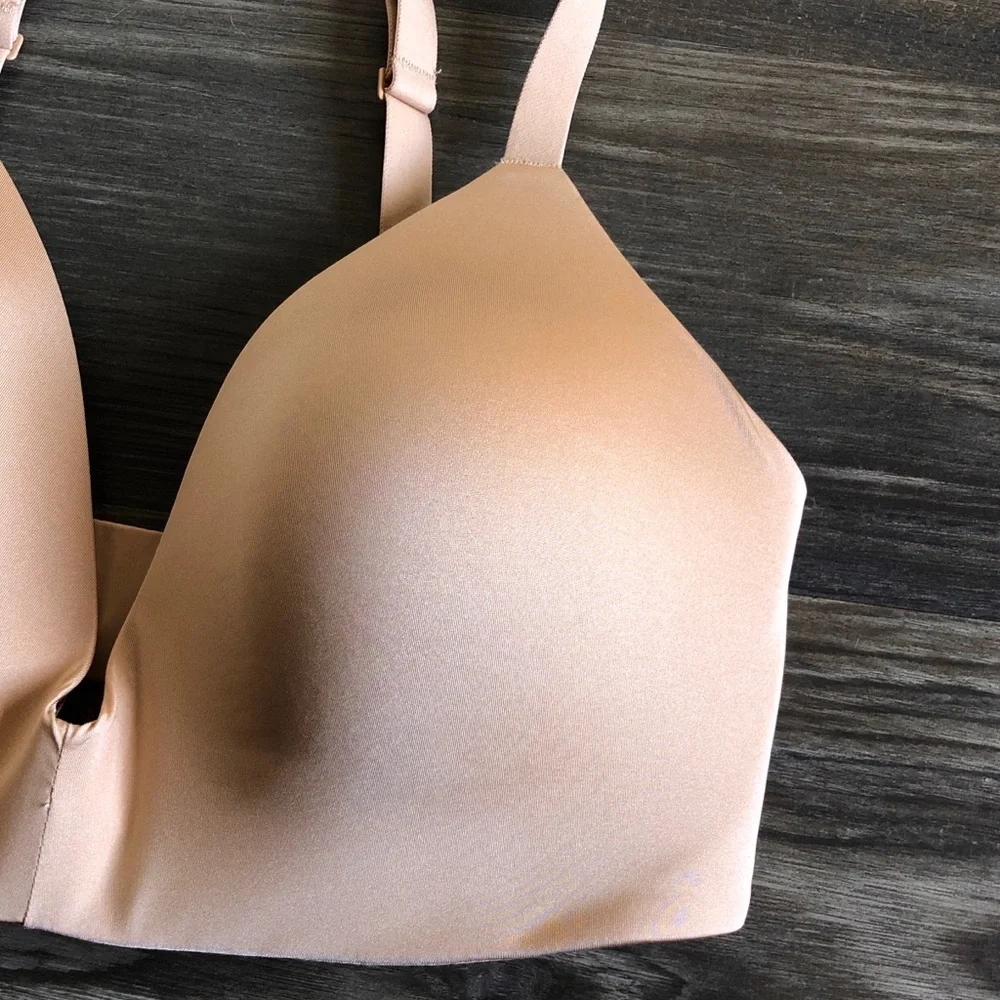 Skims Wireless Form T Shirt Bra Tan Molded Cup 34DD - Picture 5 of 12